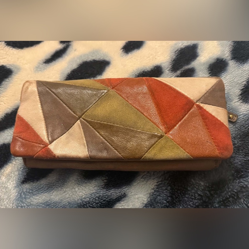 Fossil Multicolor Leather Patchwork Clutch - Women Bags
